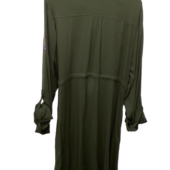 Torrid Her Universe Caption Marvel Olive Patchwork Shirt Dress Size 1~NWT! - Picture 3 of 12